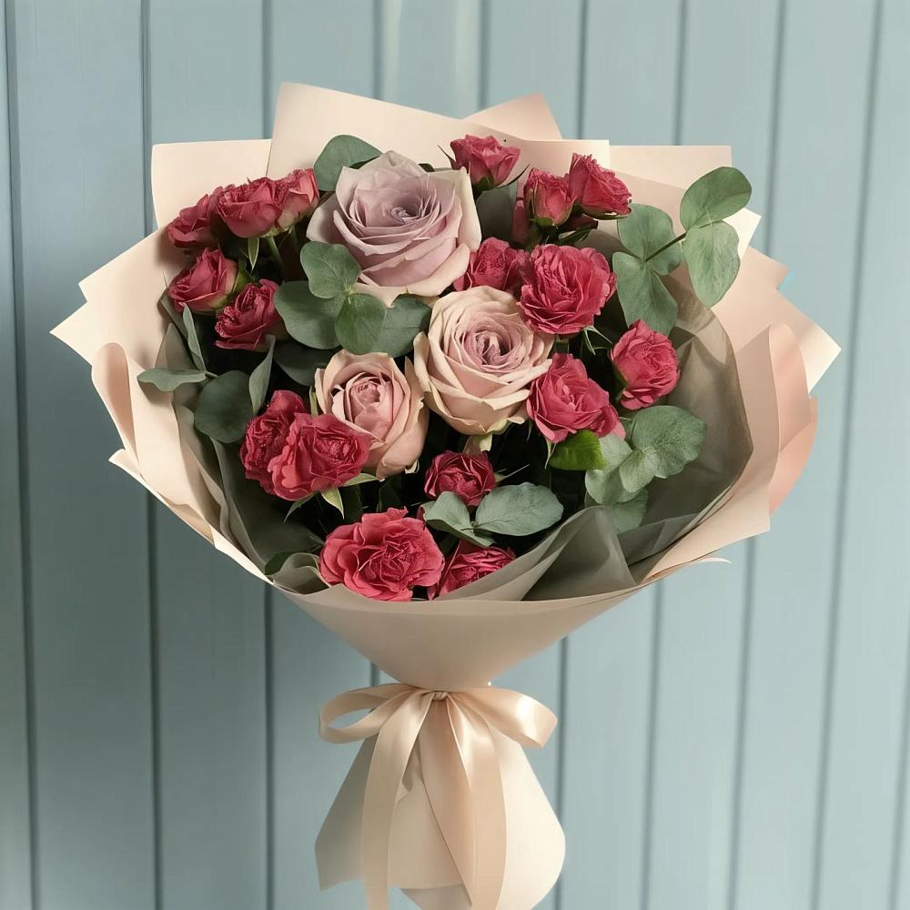 Букет цветов из: Гвоздики и Розы в Болгатищево