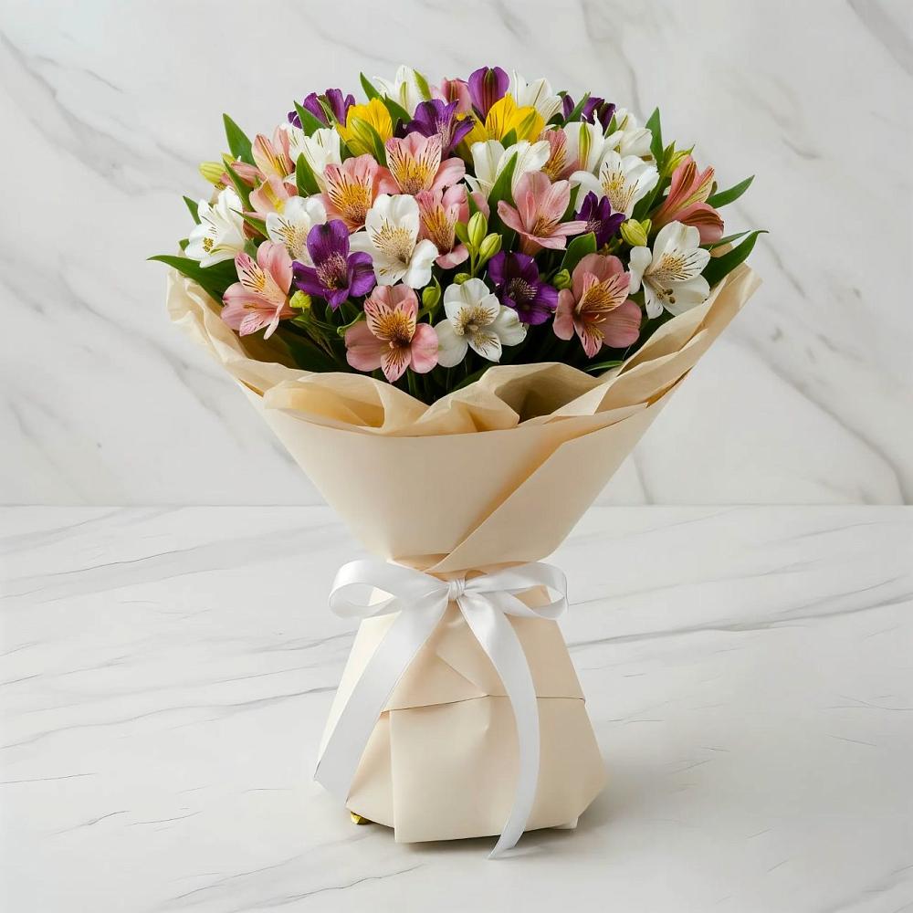 Букет цветов из: Альстромерии в Болгатищево