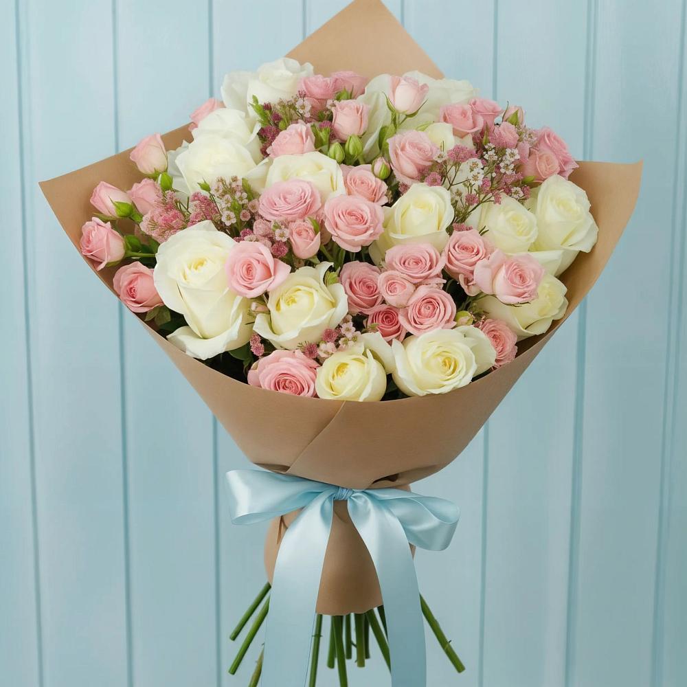 Букет цветов из: Розы в Болгатищево