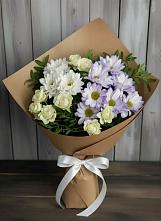 Букет цветов из:  Хризантемы и Розы в Болгатищево