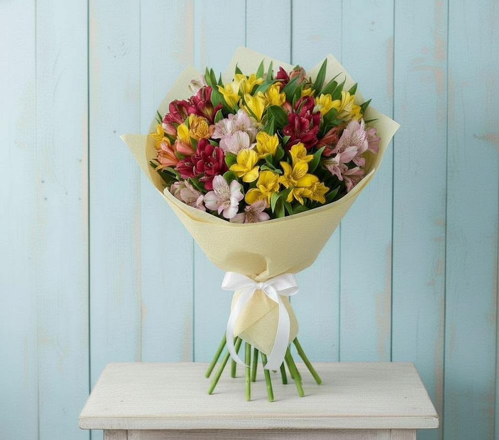 Букет цветов из: Альстромерии в Болгатищево