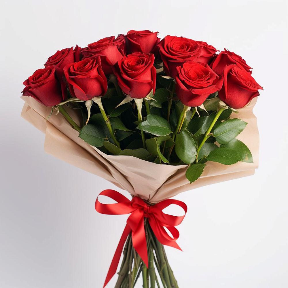 Букет 11 Красных роз Эдлесс Лав в Болгатищево