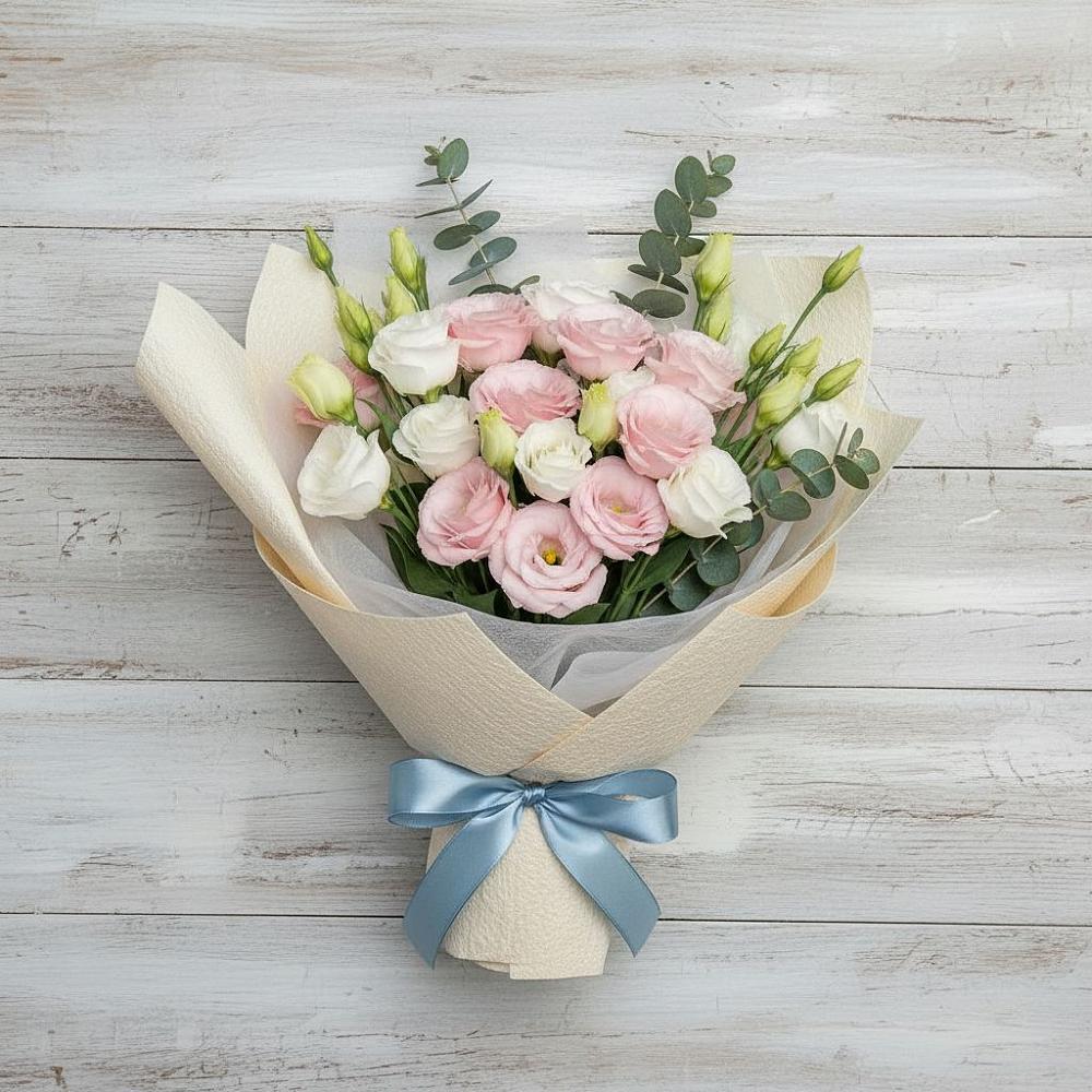 Букет цветов из: Лизиантусы в Болгатищево